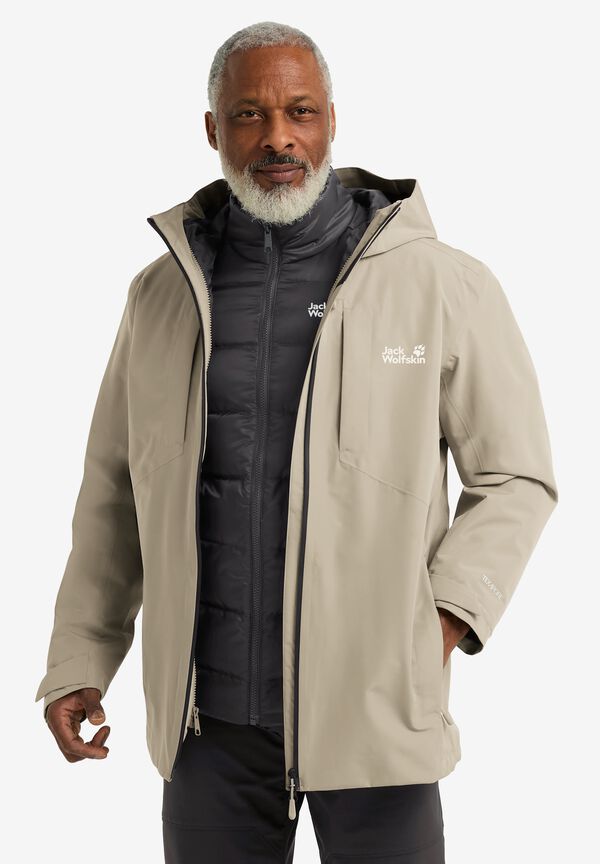 ICECAPE 3IN1 DOWN JKT M RDS Linen L Men's waterproof 3-in-1