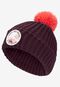 POMPOM BADGE BEANIE K