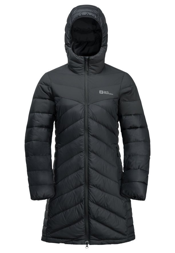 TUNDRA DOWN COAT W black M Women s down coat JACK WOLFSKIN